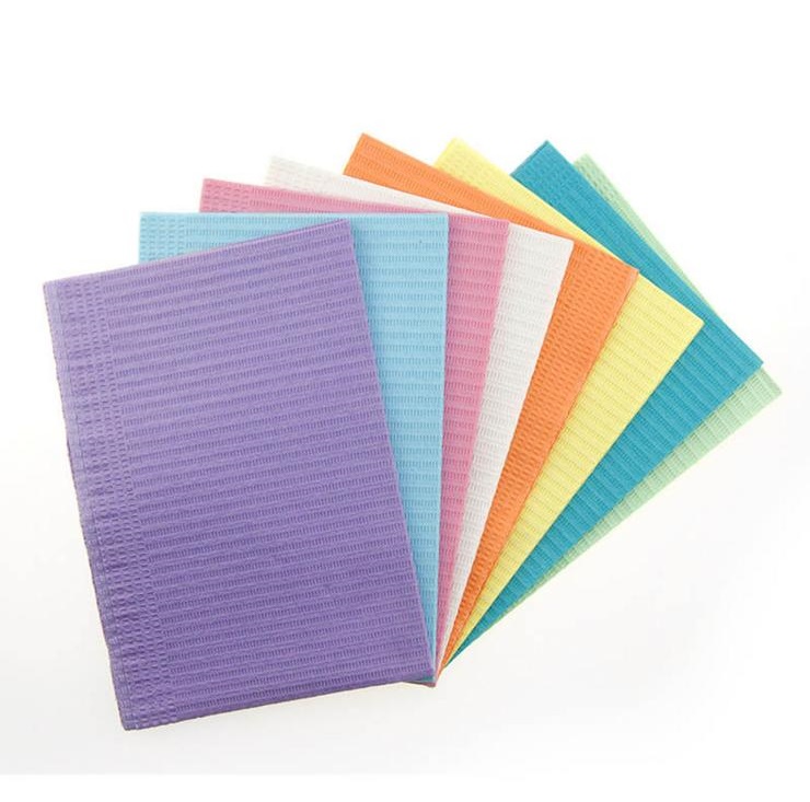 Dental Bibs Polygard 2 Ply Paper + 1 Ply Poly top  Quality A Carton 500 pcs