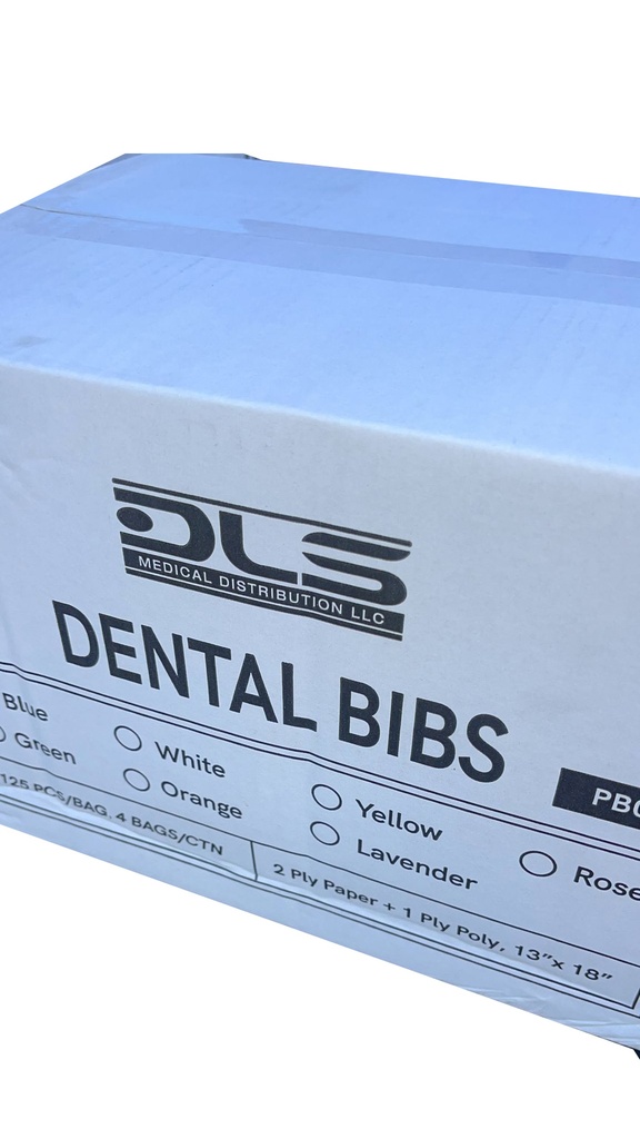 Dental Bibs Polygard 2 Ply Paper + 1 Ply Poly top  Quality A Carton 500 pcs