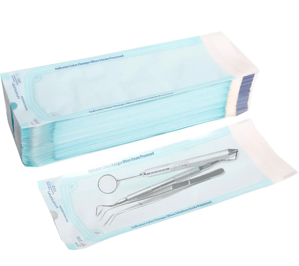 Self Sealing Sterilization Pouch 135mm x 255. ( 10x 5 ichs )  Box 200 Pcs