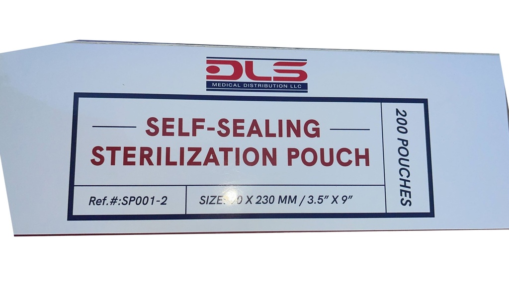 Self-sealing Sterilization Pouch  3.5 x 9 iches 60 g paper 200 Pcs Box