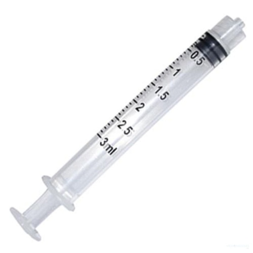 Luer lock syringe 3 cc  non estéril clear